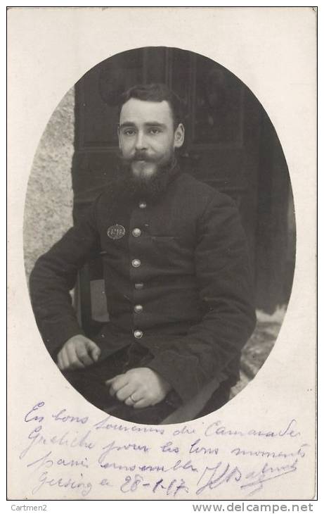 CARTE PHOTO : SOLDAT EN CAPTIVITE AU CAMP DES PRISONNIERS DE KÖNIGSBRÜCK EN ALLEMANGNE GUERRE SACHSEN 1917 - War 1914-18