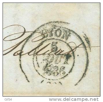 Cad   Lyon  En 1836 Sur Lac Pour St Etienne Taxe Manuscrite 2 Décimes  Am2811 - 1801-1848: Précurseurs XIX
