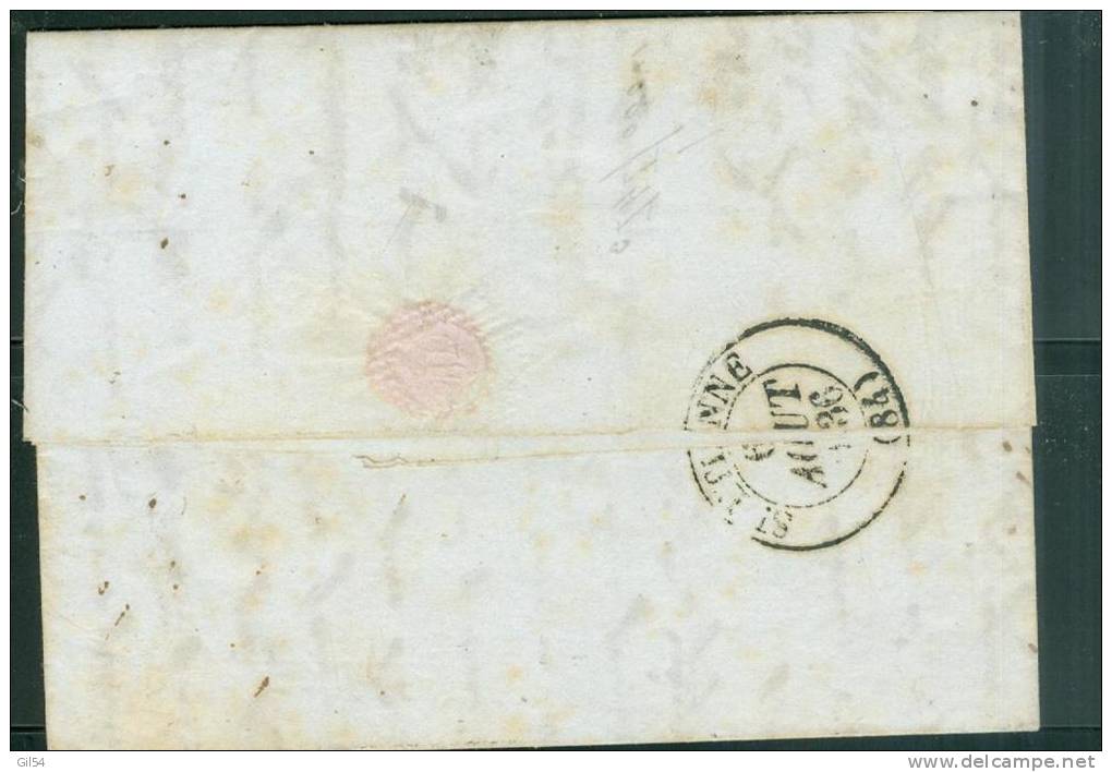 Cad   Lyon  En 1836 Sur Lac Pour St Etienne Taxe Manuscrite 2 Décimes  Am2811 - 1801-1848: Précurseurs XIX