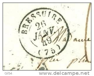 Cad  Bressuire Sur Enveloppe Avec Correspondance Daté Du 26/janv / 1949  Pour Pleumartin ( 86 )   - Am2803 - 1849-1876: Période Classique