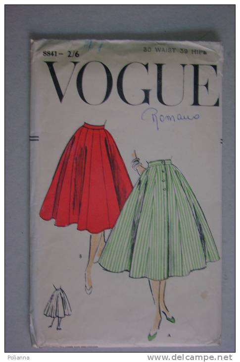 PEX/39  VOGUE PATTERN SERVICE - CARTA MODELLO MODA Anni ´50/´60 GONNA/TAGLIO/CUCITO - Patterns