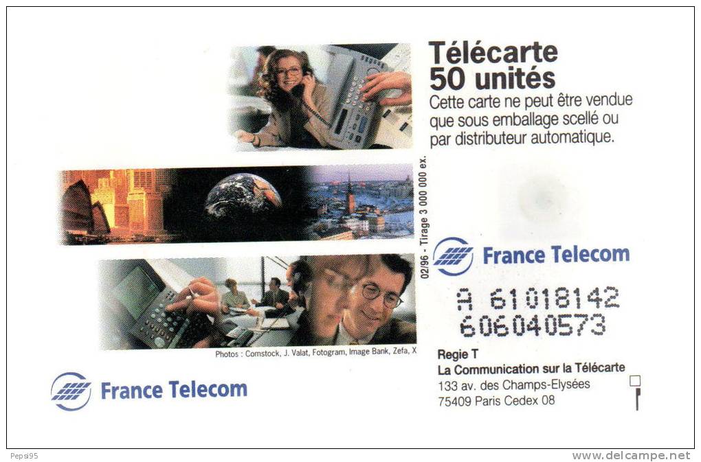 618 F618 - 02/96 - TELECARTE 50 - FRANCE TELECOM Et Le Monde Est Plus Proche - A 61018142 606040573 - 1996