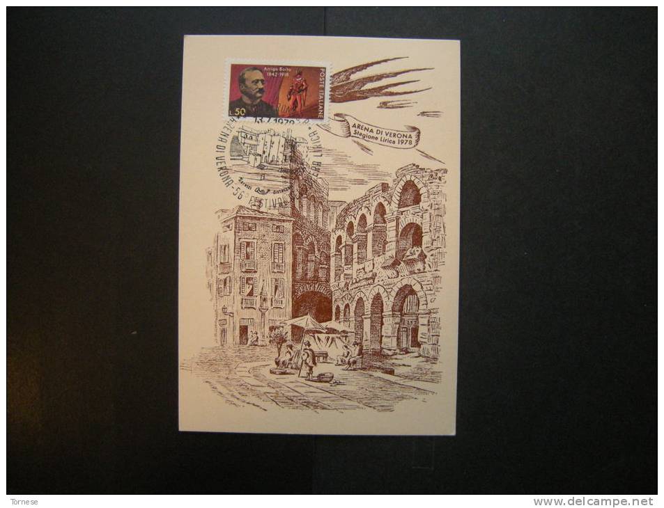 1977 - Cartolina Con Affrancature E Annullo Arena Di Verona - 1971-80: Storia Postale