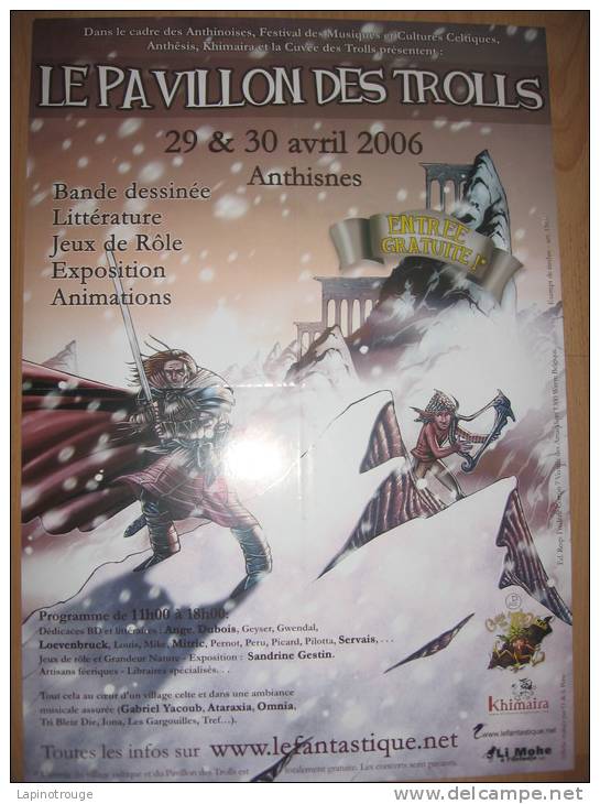 Affiche PERU Olivier Festival BD Anthisnes 2006 (Elfes Médicis...) - Affiches & Offsets