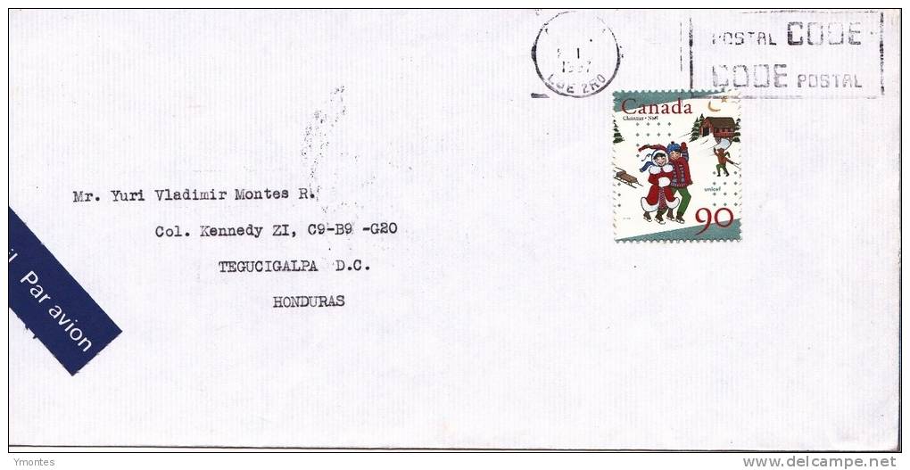 Cover Canada To Honduras 1997 * Christmas 1997 * - Storia Postale