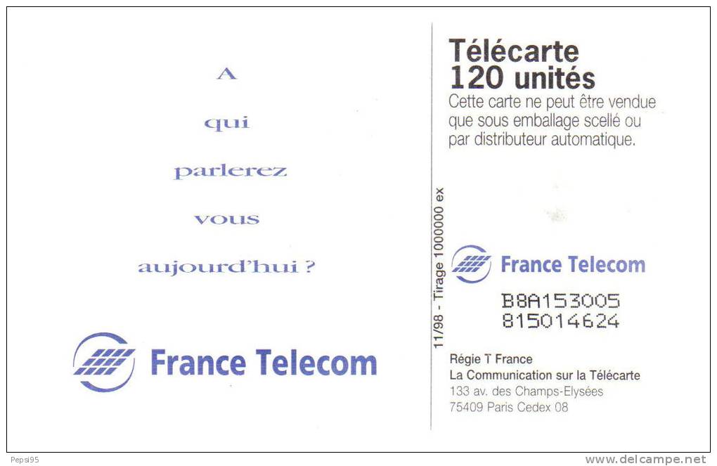 920 F920 - 11/1998 - TELECARTE 120 - PUBLI-PLAGE A Qui Parlerez-vous Aujourd'hui? - B8A153005 815014624 - 1998