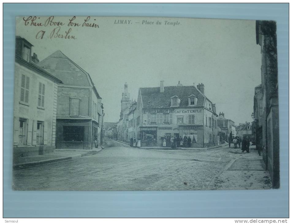 YVELINES LIMAY PLACE DU TEMPLE  BON ETAT VOIR SCAN  VOYAGEE - Limay