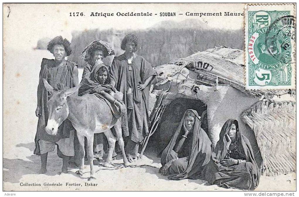 SENEGAL, Afrique Occidentale - SOUDAN - Campement Maurice, Gelaufen 1908, Schöne Frankierung - Senegal