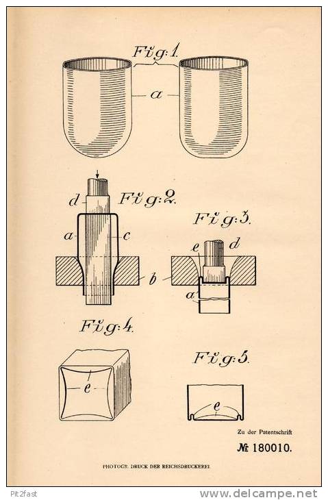 Original Patentschrift - Svenska Stalpressing AG In Olofström , Schweden , 1905 , Herstellung Von Nahtlosen Blechhülsen - Historische Dokumente