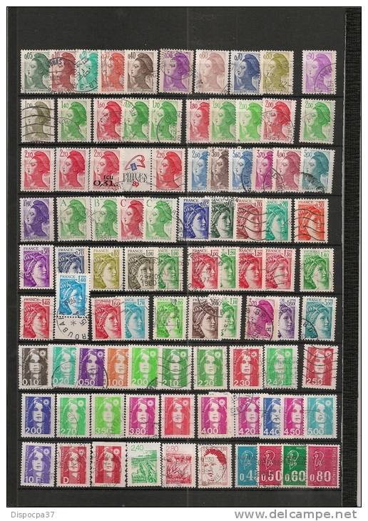 100 TIMBRES FRANCE  Oblitérés- LOT MS - Collections