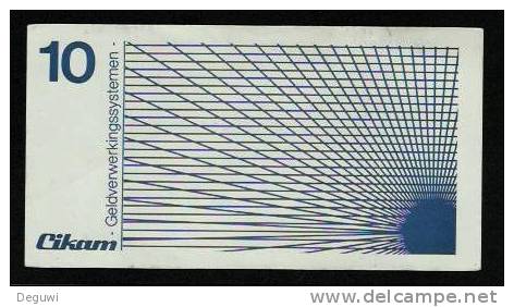 Test Note "CIKAM" Testnote, 10 UNITS, Beids. Druck, RRR, Used - Other & Unclassified