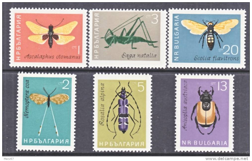 Bulgaria 1332-7   *  . INSECTS - Unused Stamps