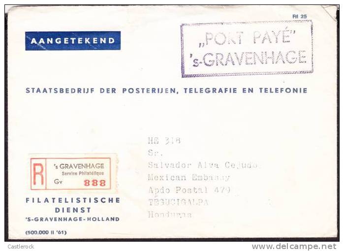 O) 1965 HOLANDA, COVER FROM GRAVENHAGE TO TEGUCIGALPA-HONDURAS, - Other & Unclassified