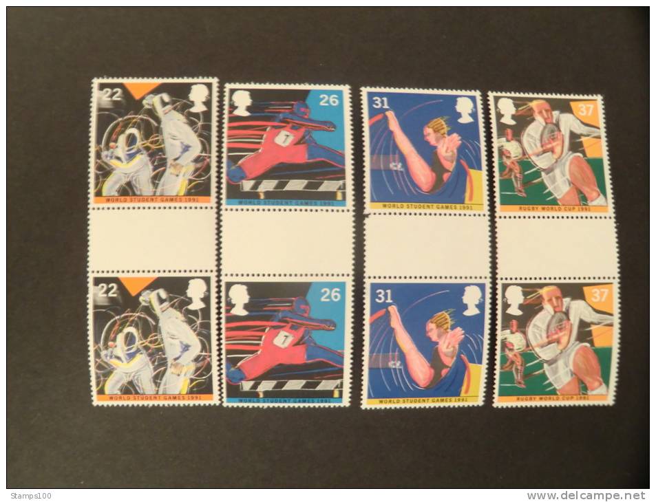 GREAT BRITAIN   1991       SG 1564/67    GUTTER PAIR     MNH **  (1753p16-100/015) - Unused Stamps