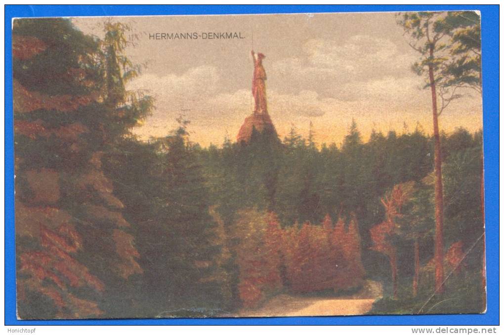 Deutschland; Teutoburger Wald; Hermanns-Denkmal; 1917 Feldpost - Detmold