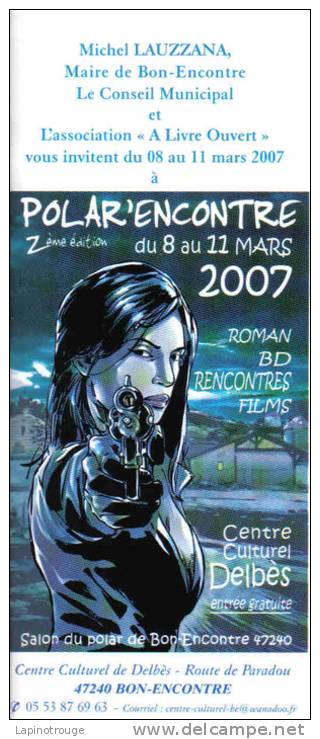 Programme ESPE Salon Du Polar Bon-Encontre 2007 (Château Bordeaux..) - Other & Unclassified