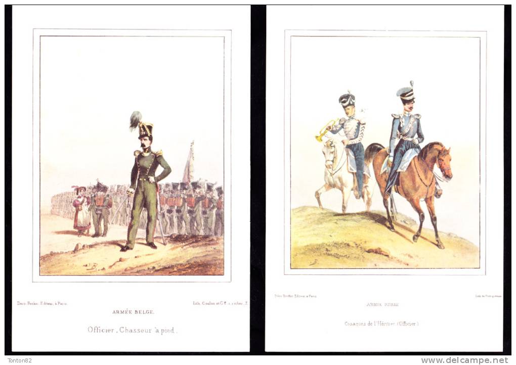 Quatre Reproductions Lithos. Soldats Empire - Geschichte