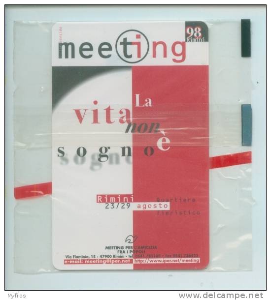 1998 SAN MARINO  MEETING SCHEDA TELEFONICA NUOVA DA LIRE 5.000 - Saint-Marin