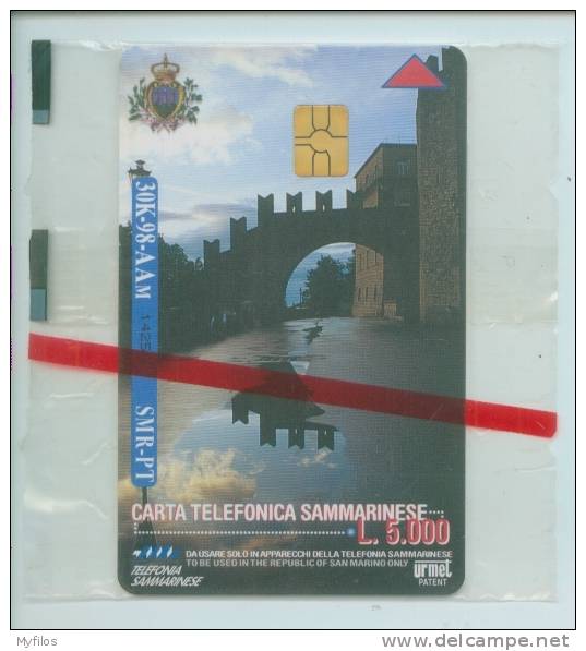 1998 SAN MARINO  MEETING SCHEDA TELEFONICA NUOVA DA LIRE 5.000 - San Marino
