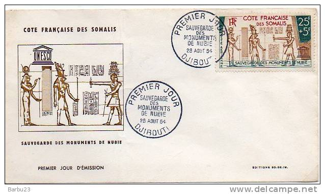 YT 37 FDC Sauvegarde Des Monuments De Nubie - Lettres & Documents