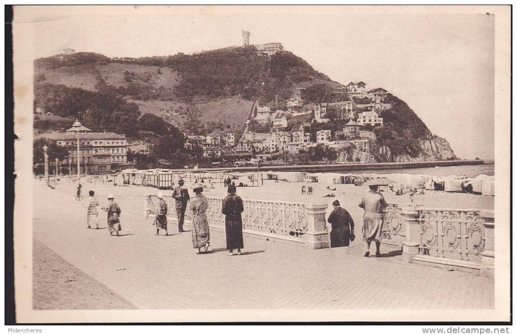 CPA - (Espagne) San Sebastian - Playa De Ondarreta - Autres & Non Classés