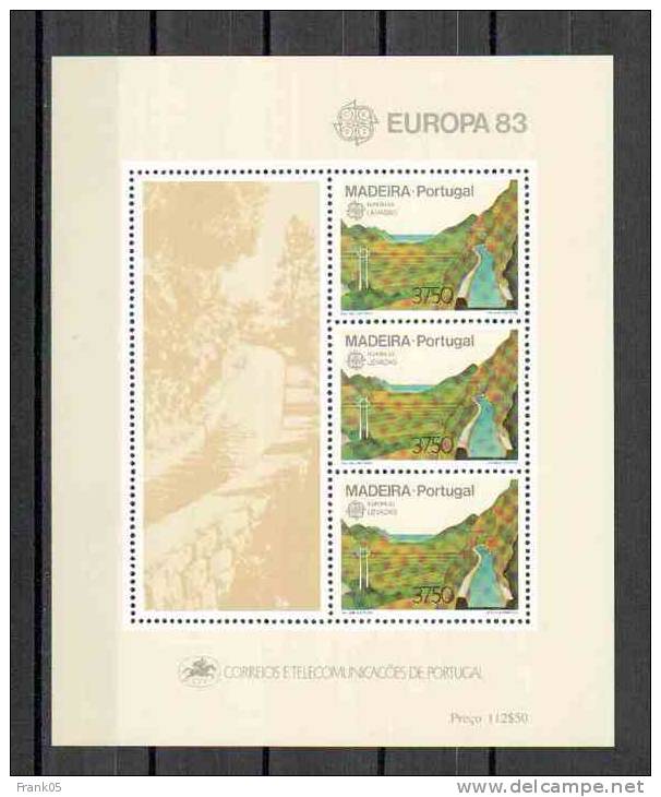 Madeira 1983 Block/souvenir Sheet EUROPA ** - 1983