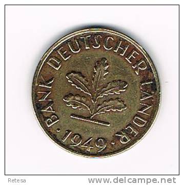 DUITSLAND 10 PFENNIG 1949 J - 10 Pfennig