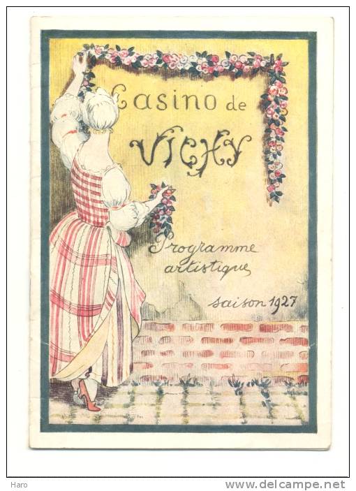 Programme Du Casino De VICHY Saison 1927 - Spectacle - Artistes - Musique - Opérette,...  (f6) - Programs