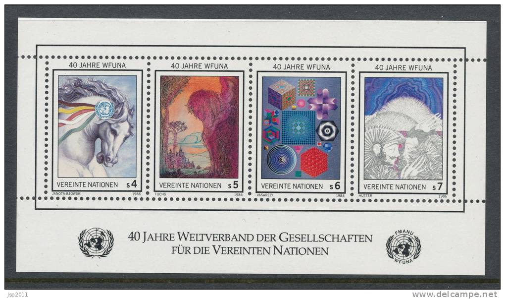 UN Vienna 1986 Michel # 64-67 Block 3 MNH - Blocs-feuillets