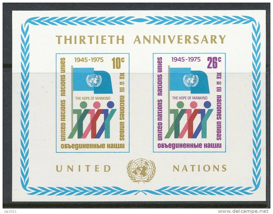 UN New York 1975 Michel 283-284 B, Block # 6, MNH - Blocs-feuillets