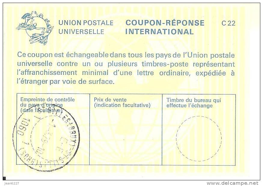 UPU - Coupon-Réponse International C22 - International Reply Coupon - Belgique 1979 - Cupón-respuesta Internacionales