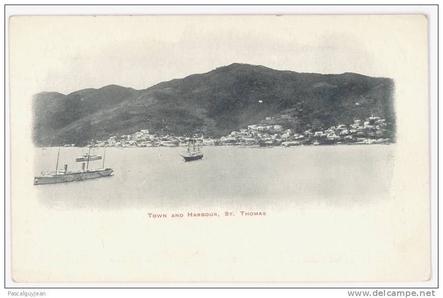 CPA TOWN AND HARBOUR, ST THOMAS - D. W. I. - Jungferninseln, Amerik.