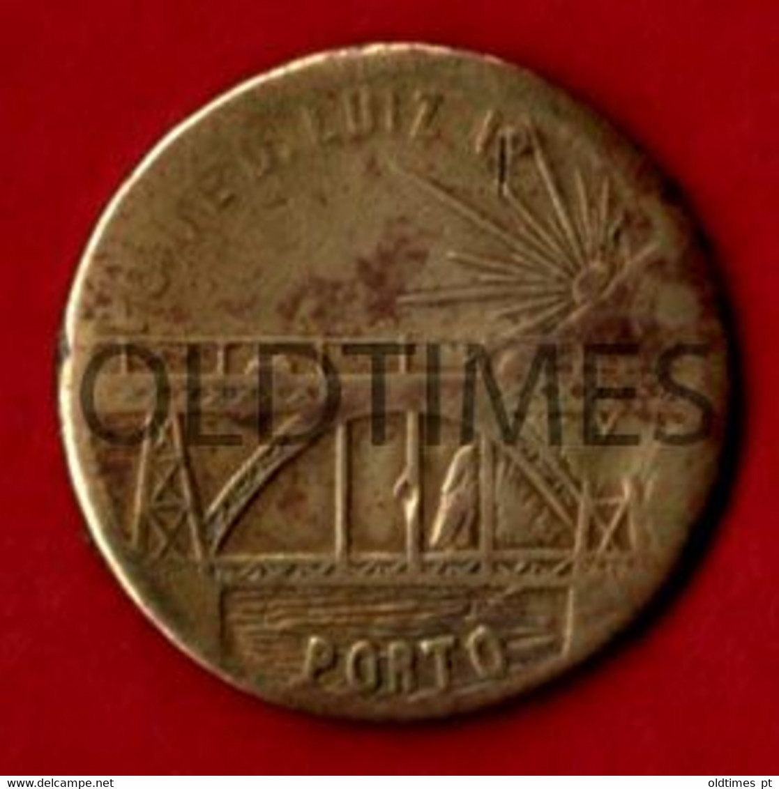 PORTUGAL - PORTO - PONTE D. LUIZ  1&ordm; - 1/2 CENTAVO 1913 TOKEN. - Noodgeld