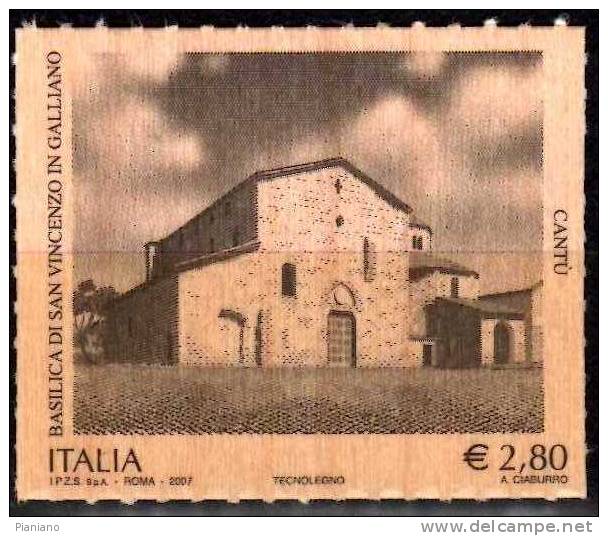 PIA - ITALIA - 2007 : Basilica Di San Vincenzo In Galliano - Il Francobollo Di LEGNO - (SAS  2981) - 2001-10:  Nuevos