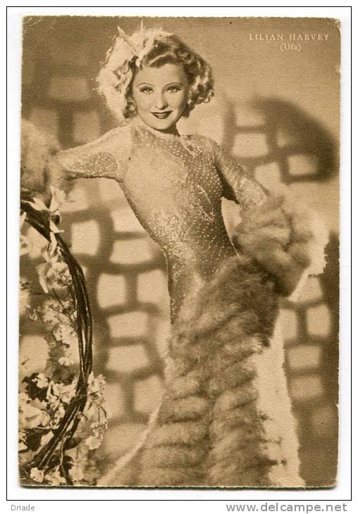 CARTOLINA FORMATO GRANDE LILIAN HARVEY ATTRICE CINEMA ACTRESS FILM - Actors