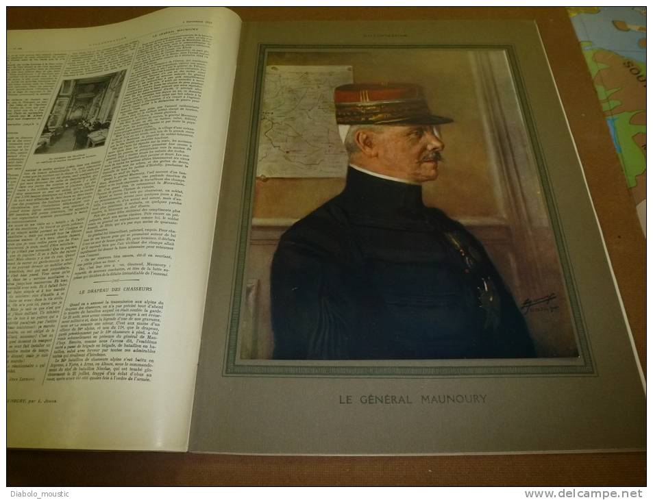 L' ILLUSTRATION  N° 3783 Du  4 Septembre 1915 : Belle Lithographie Couleur Portrait Du Général  MAUNOURY - L'Illustration