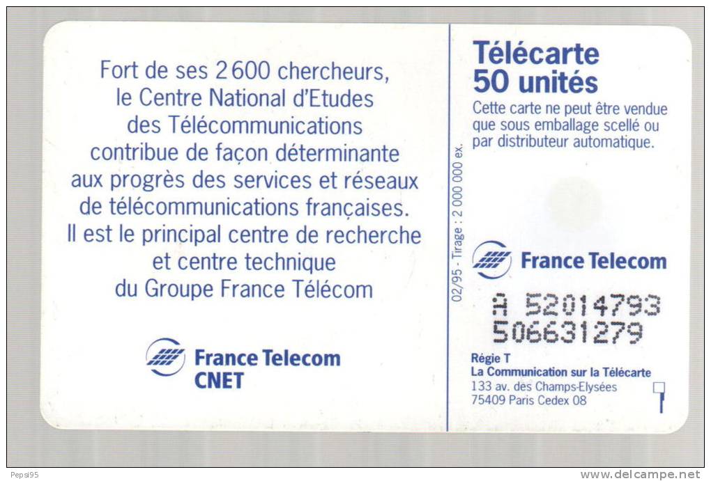 539 F539 - 04/95 - TELECARTE 50 - 1995 LE CINQUANTENAIRE DU CNET - N° A  52014793 506631279 - 1995