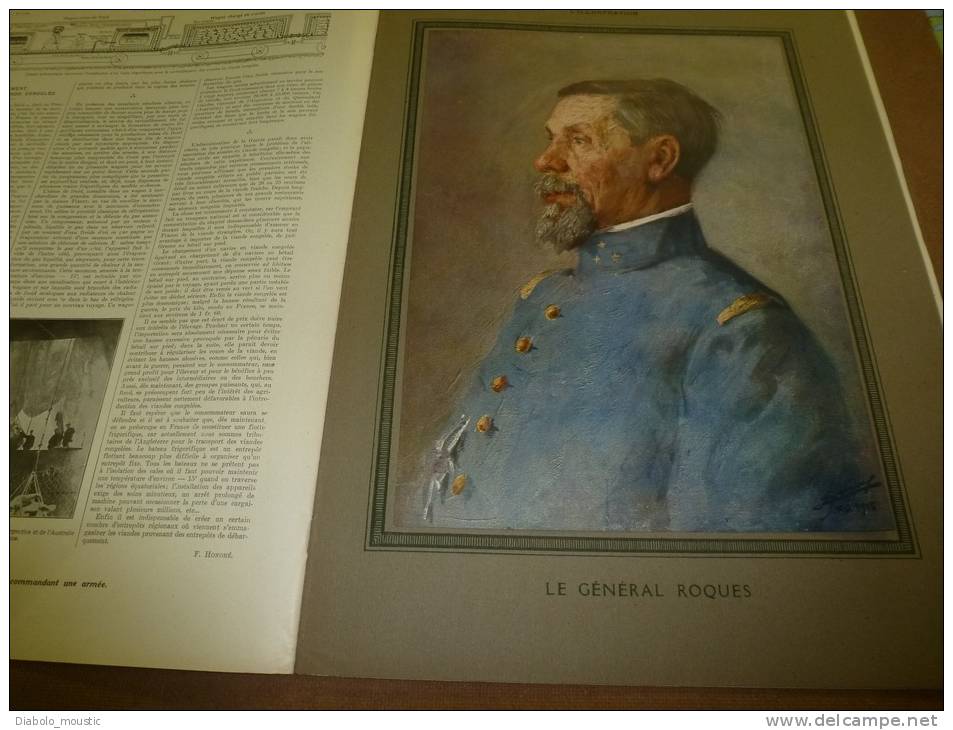 L' ILLUSTRATION  N° 3790  Du  23 Octobre 1915 : Belle Lithographie Couleur Portrait Du Général  ROQUES - L'Illustration