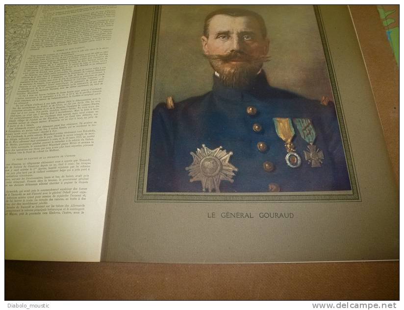 L' ILLUSTRATION  N° 3807  Du  19 Février 1916 : Belle Lithographie Couleur Portrait Du  Général  GOURAUD - L'Illustration