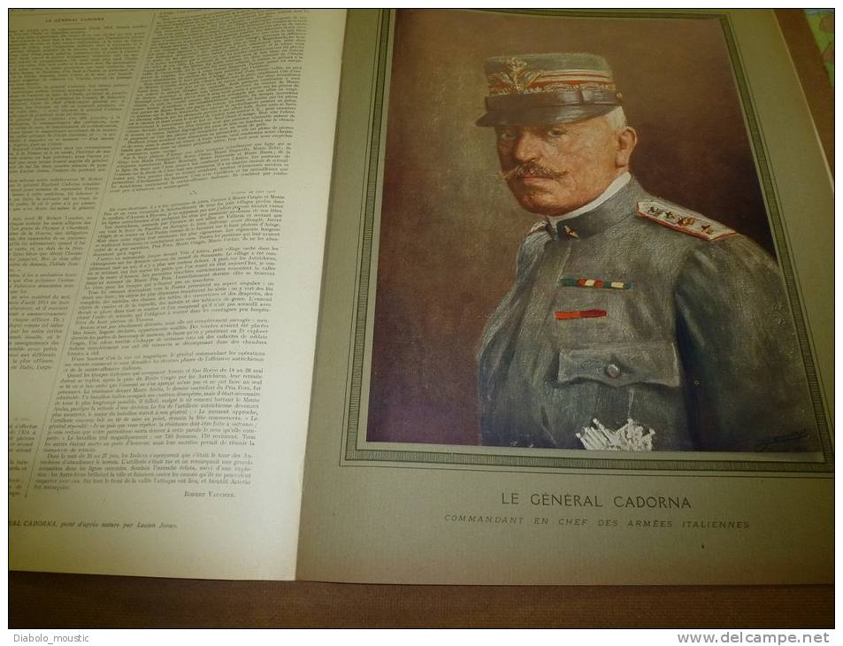 L' ILLUSTRATION  N° 3827  Du  8 Juillet 1916 : Belle Lithographie Couleur Portrait Du  Général Italien CARDONA - L'Illustration