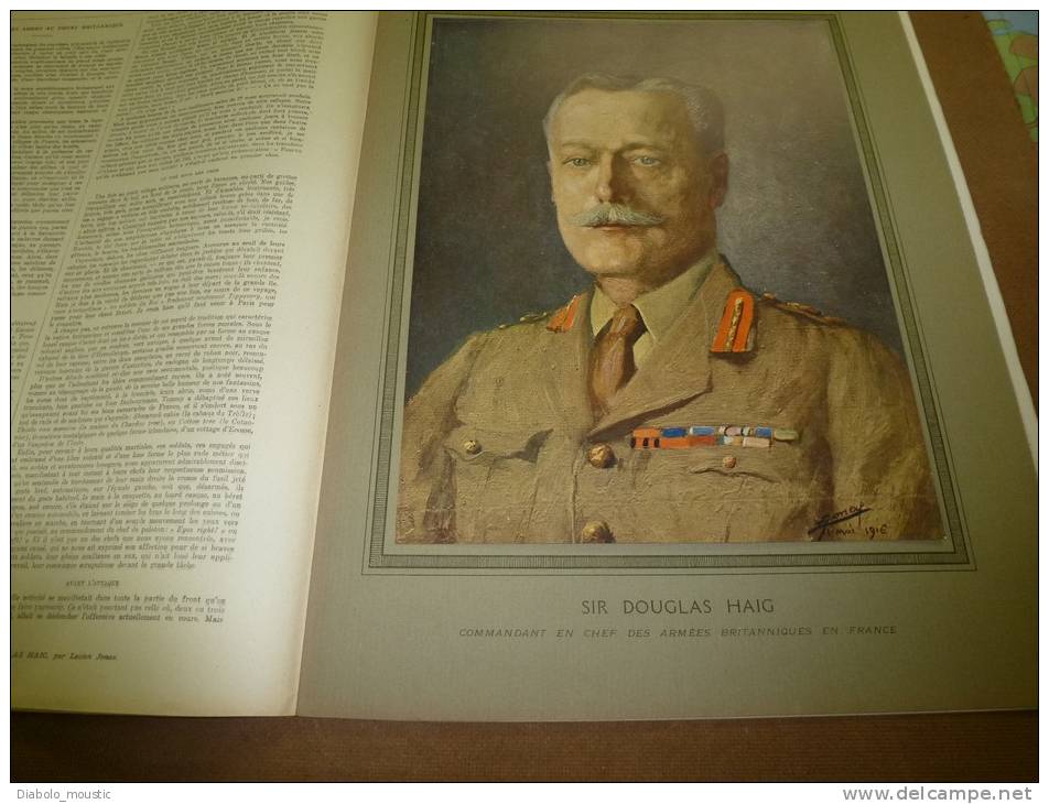 L' ILLUSTRATION  N° 3828  Du  15 Juillet 1916 : Belle Lithographie Couleur Portrait Du  Général Sir DOUGLAS HAIG - L'Illustration