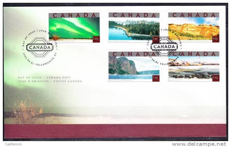 O)2002 CANADA, FIRST DAY COVER,TOURIST SITES - 2001-2010