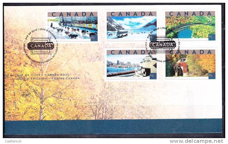 O) 2002 CANADA, FIRST DAY COVER,TOURIST SITES - 2001-2010