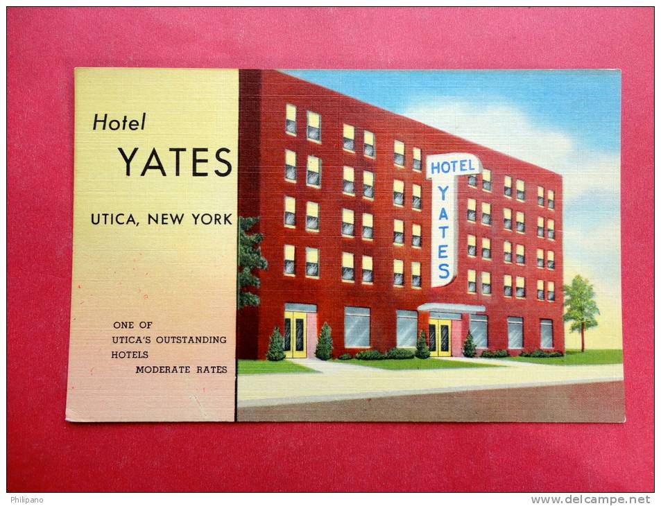 - New York > Utica   Hotel Yates   Linen--   -ref  721 - Utica