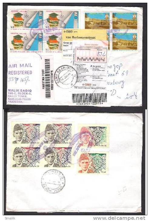 Return To Sender Mail Postal History Cover Registered From PAKISTAN To Netherland 2011, Books, Education, School, Jinnah - Pakistan