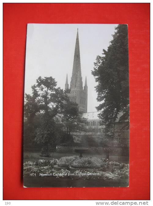 Norwich Cathedral From Cloister Gardens - Norwich