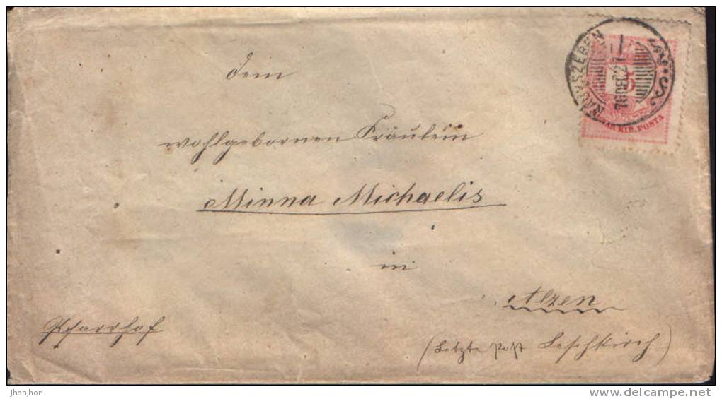 Hungary-Letter Circulated In 1876, With A Seal On The Back,2/scans - Brieven En Documenten