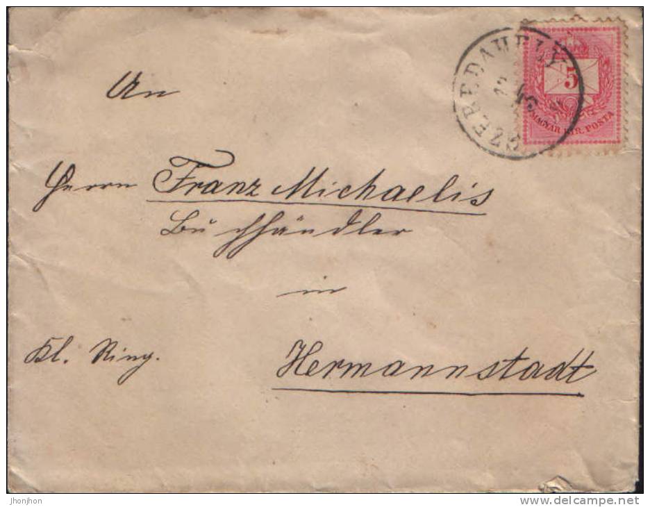 Hungary-Letter Circulated In 1888 To Hermannstadt-2/scans - Lettres & Documents