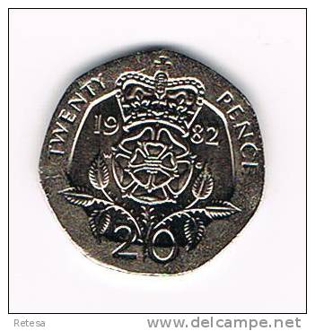GREAT BRITAIN  20 PENCE   1982 - 20 Pence