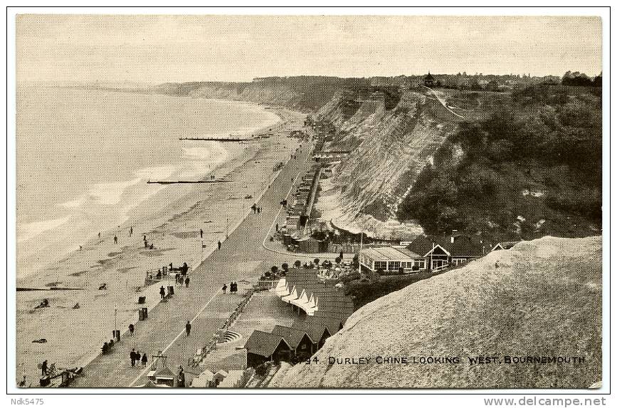 BOURNEMOUTH : DURLEY CHINE LOOKING WEST - Bournemouth (hasta 1972)